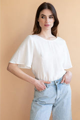 Lys Two-Sided Blouse 100% Tencel in White