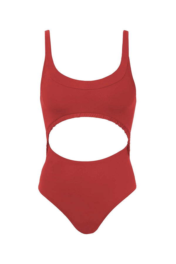 Bonnie Swimsuit in Red Salamander