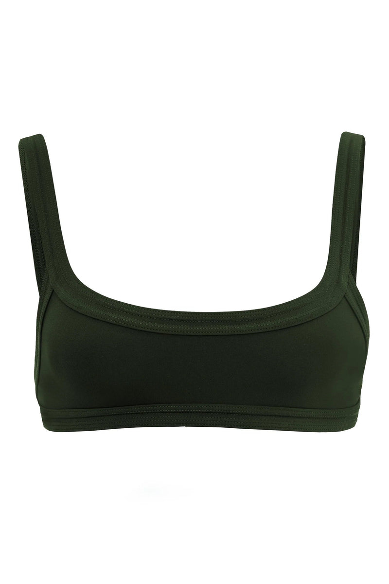 Fyodor Haut de Bikini en Vert Olive