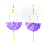 Eclipse Earrings- Periwinkle Pearl