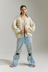 Brigitte Bomber-style cardigan