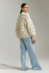 Brigitte Bomber-style cardigan