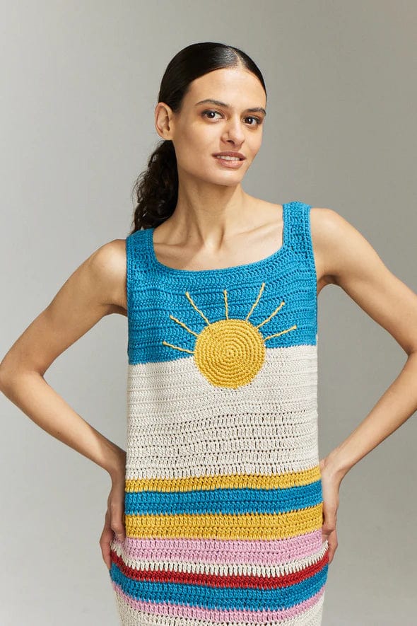 Sunset Hand Crocheted Dress