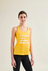 Racer Tank with Print - Sunshine