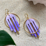 Arch Deco Earrings- Periwinkle Pearl