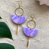 Eclipse Earrings- Periwinkle Pearl