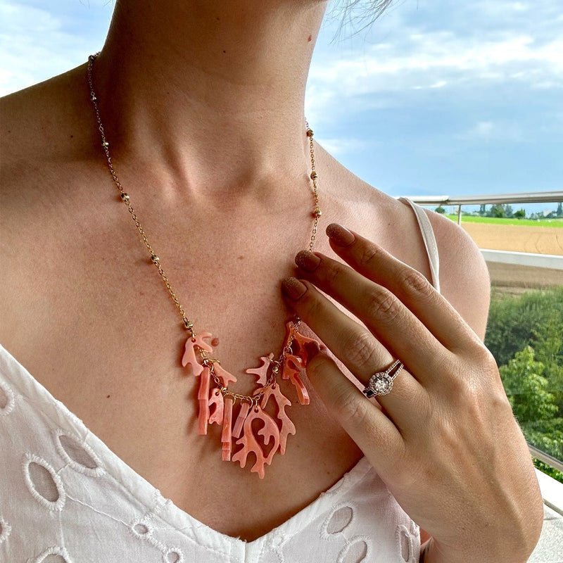 Coral Reef Necklace- Soft Peachy Coral