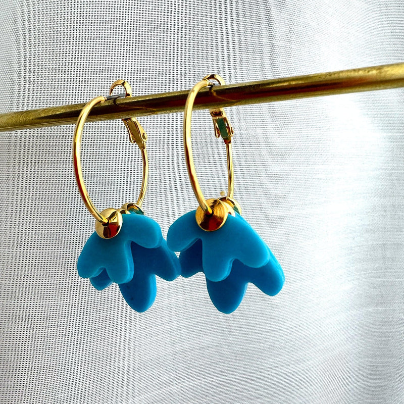 Boucles d'oreilles Mini Petal Stack - Turquoise