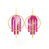 Arch Deco Earrings- Tropical Pink