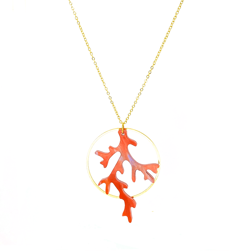 Coral Halo Necklace- Valencia