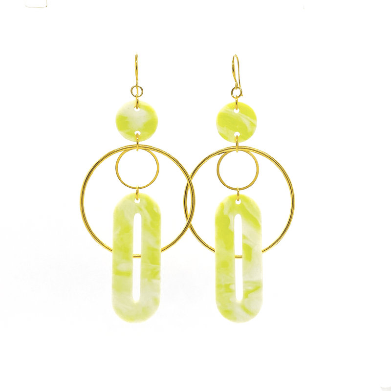 Boucles d'oreilles solaires - Pastel Pistache