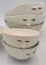 Set of Two Handmade Stoneware Glazed Bowls