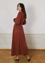 Beatrix Ecovero & Cupro Rust Dress