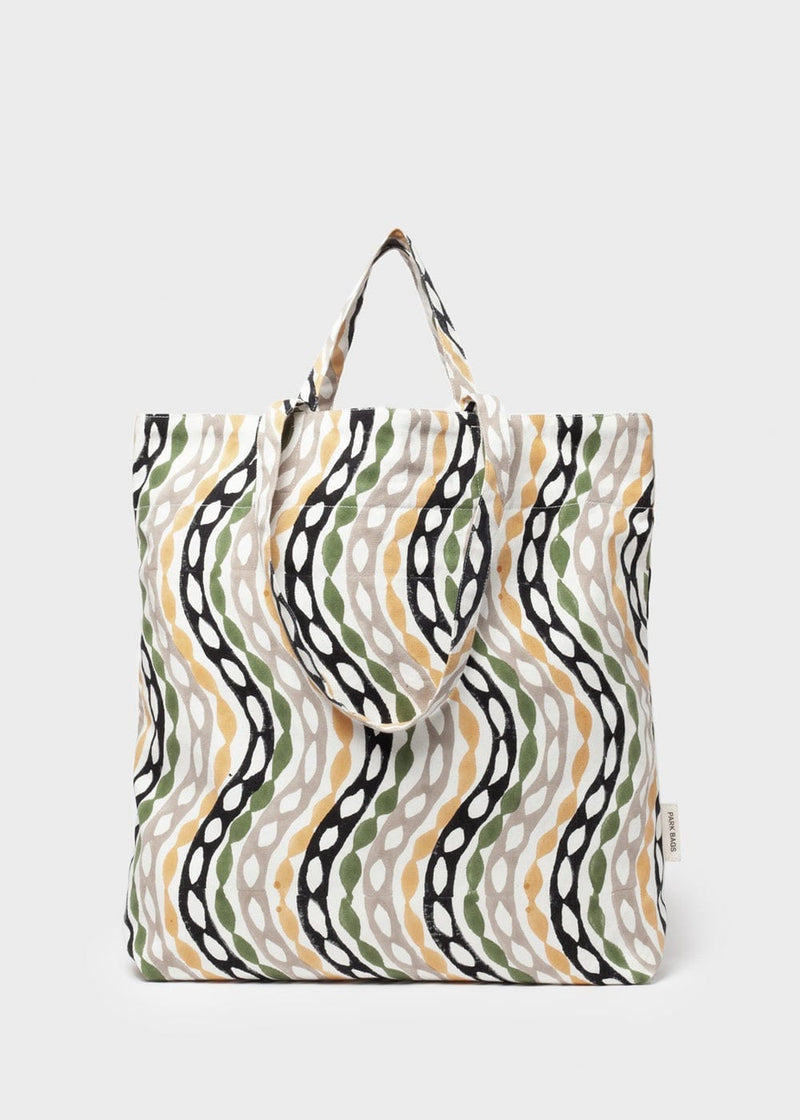 Tote Organic Cotton Bag Eye Block Print
